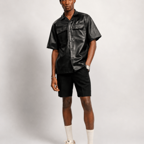 Leather Boxy Shirt