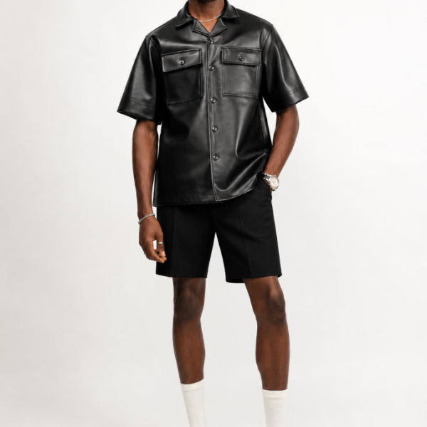 Leather Boxy Shirt